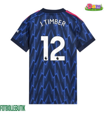 Arsenal Jurrien Timber #12 Bortatröja Kvinnor 2025-26 Kortärmad